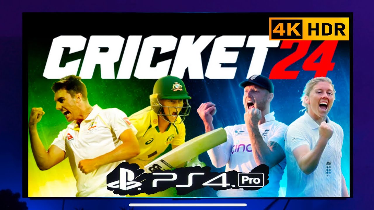PS4 Pro Cricket 24 Gameplay | England Vs Australia 120hz QLED TV [4K HDR 60FPS] limited edition