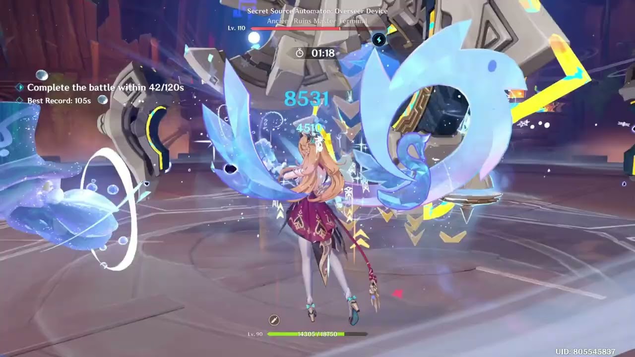[GENSHIN] Ayaka clears Secret Source Automaton in Stygian Onslaught Dire Difficulty (ver. LUNA V)