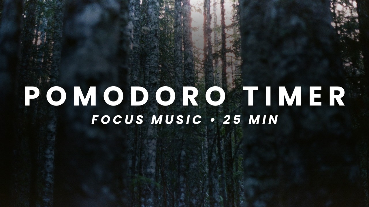 25 Min Pomodoro Timer – Calm Study Music for Work & Productivity