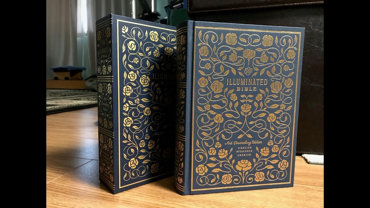 ESV Illuminated Bible Review Blue Cloth Over Board