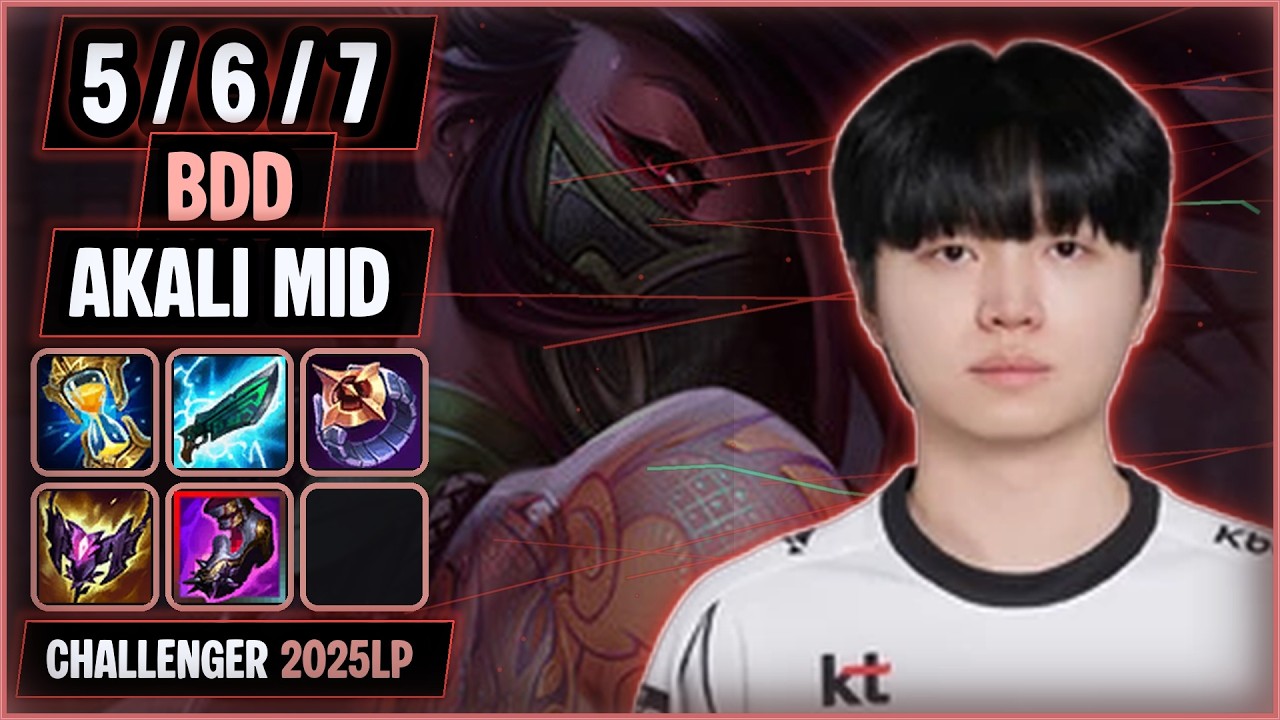 Bdd&rsquo;s Electrocute Akali Challenges Galio at 2,025 LP