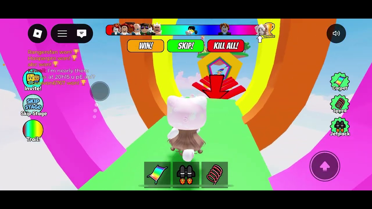 Playing mega obby and I WON #obby #roblox 