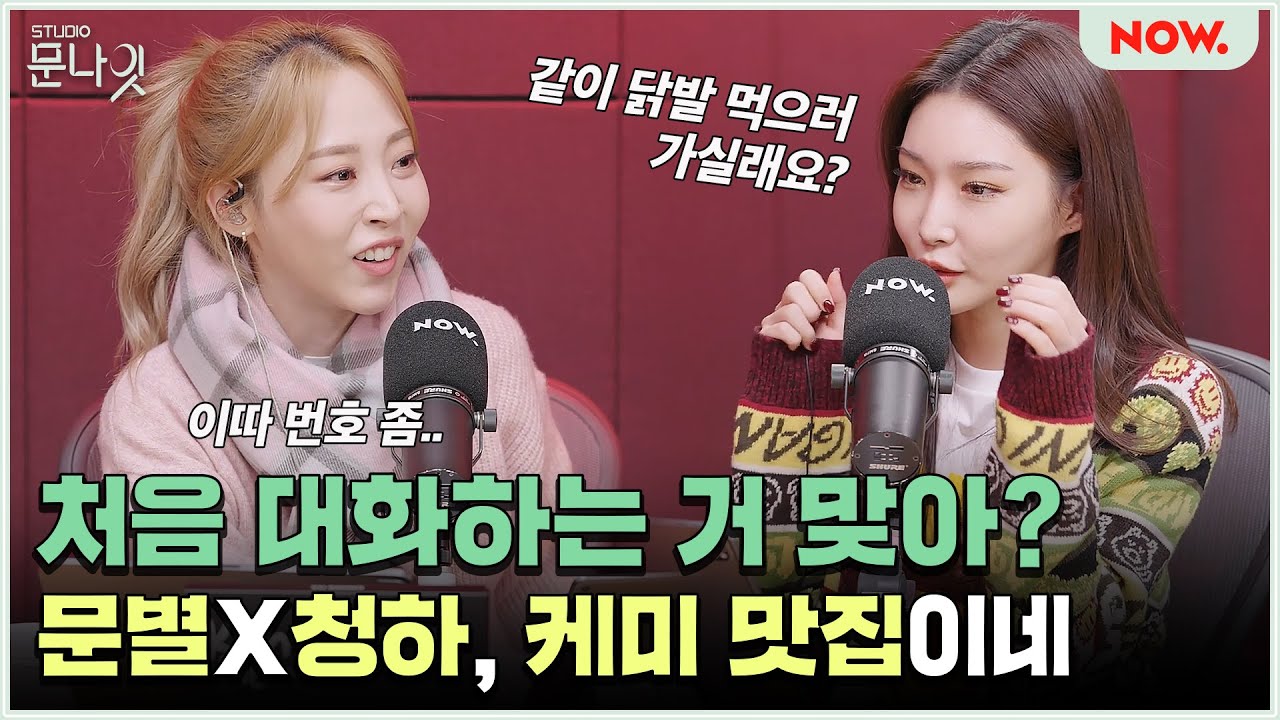 청하의 언니 컬렉션에 들어간 문별💌 첫 대화에 번호 교환하는 케미甲 토크 [studio문나잇] ep.127 | 네이버 NOW.