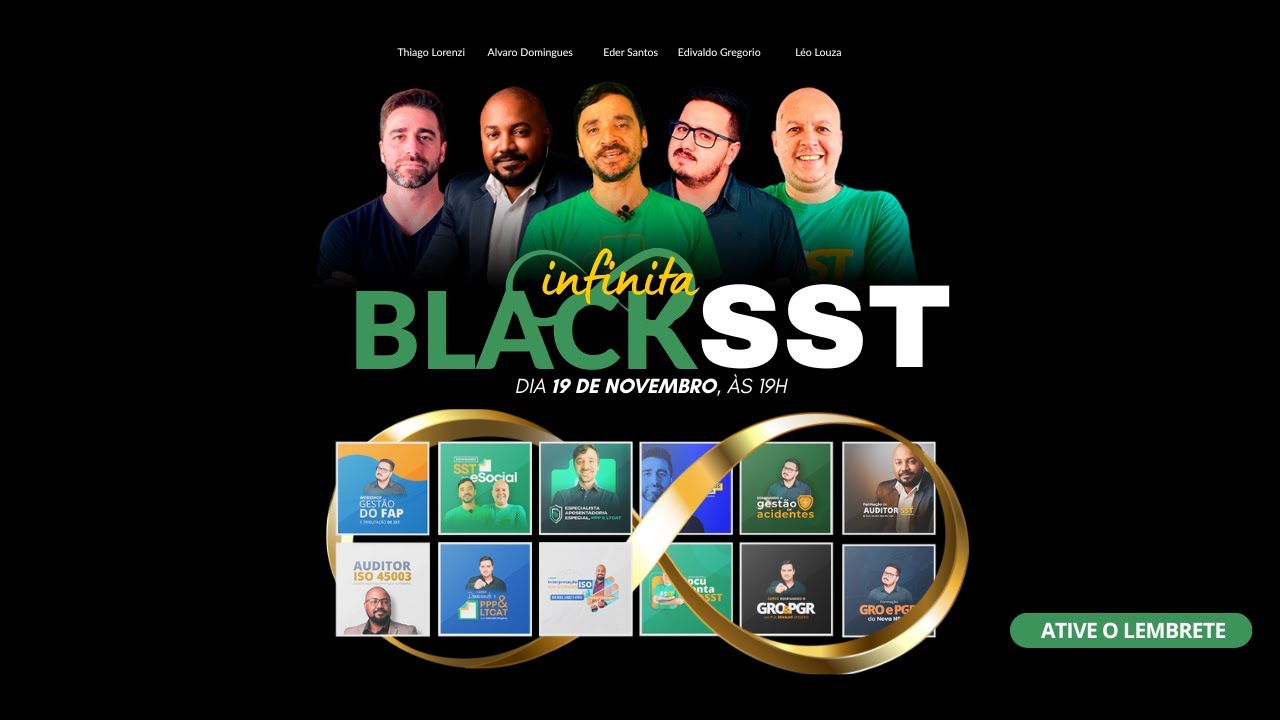 [LIVE] BLACK SST INFINITA - Qualifica&ccedil;&atilde;o em SST para Toda Vida