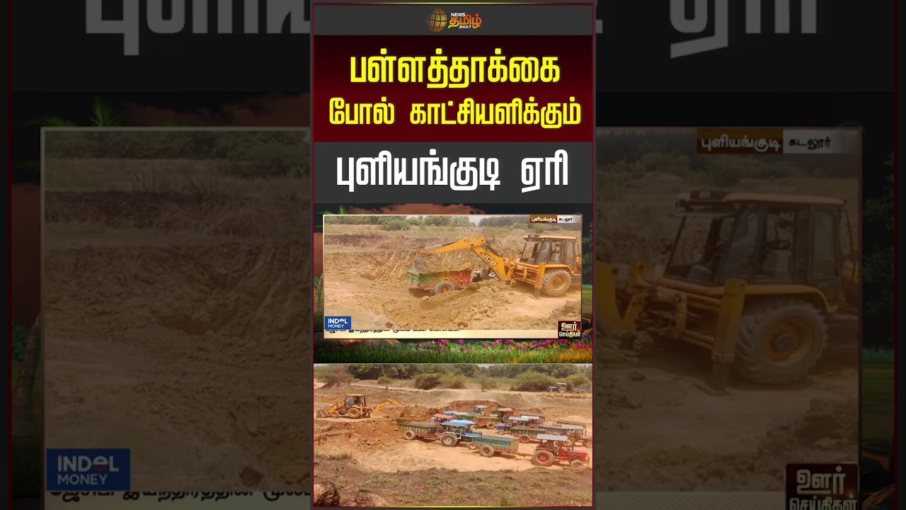 Cuddalore | மணல் கொள்ளை! பள்ளத்தாக்கை போல் காட்சியளிக்கும் புளியங்குடி ஏரி | Sand Theft | Lake Issue