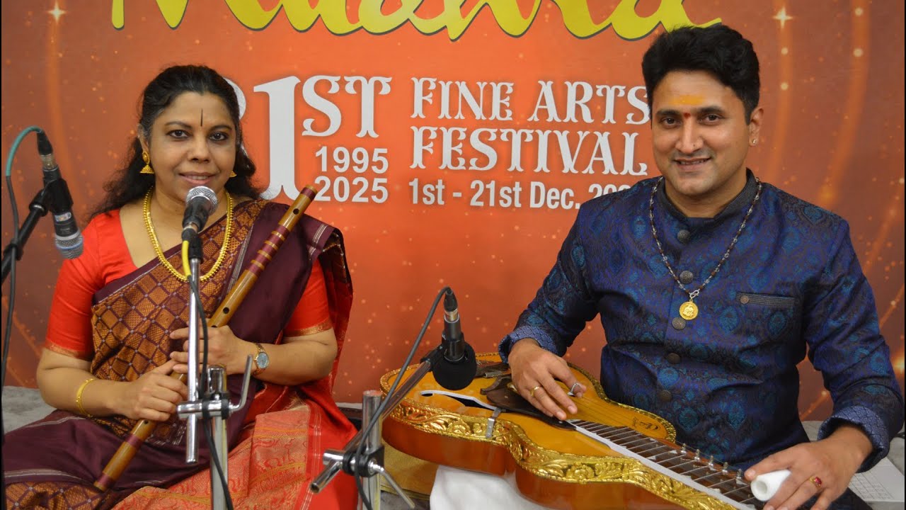 Sampagodu S.Vighnaraja (Sumukha Veena)–Shantala Subramanyam(Flute)–Mudhra’s 31st Fine Arts Festival