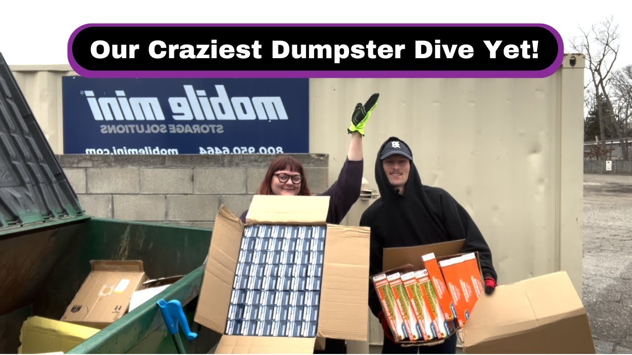 Craziest Dumpster Dive Yet! Lifetime Supply of Ziplock Bags!