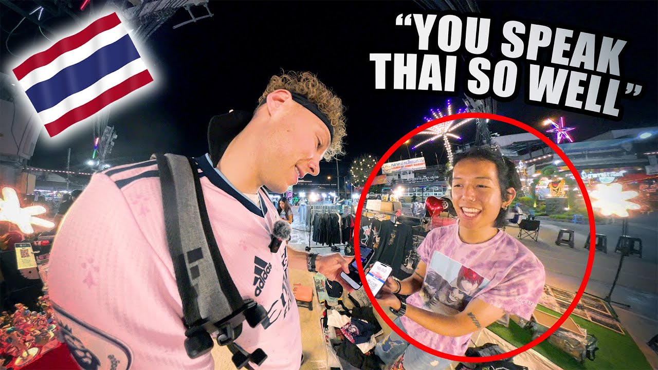 Foreigner Speaking Thai at Local Night Market (NO FOREIGNERS!)