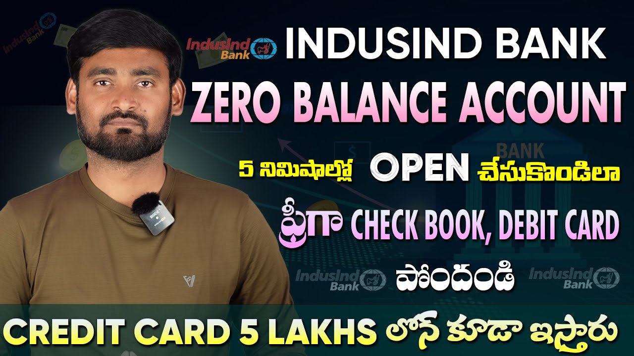 Indusind Bank Zero Balance Account Opening Online Telugu 2024 | Zero Balance Account 2024 Telugu
