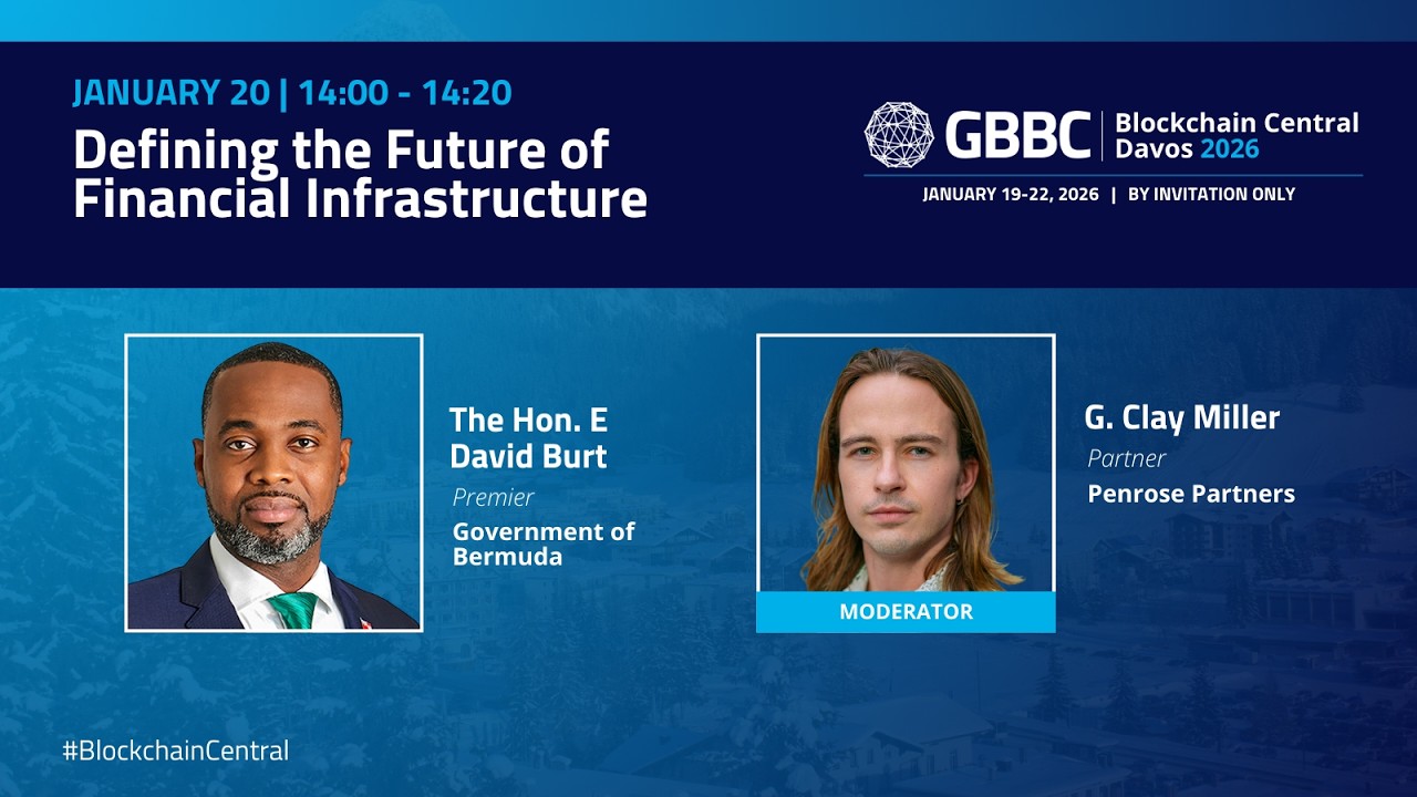 Fireside Chat with The Hon. E. David Burt, Premier of Bermuda  | 9th Annual Blockchain Central Davos