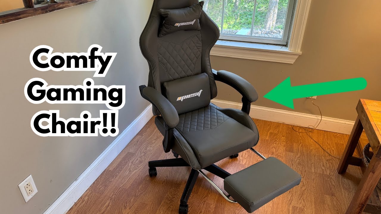 #GamingChair #OfficeChair with Footrest Ergonomic with 360&deg; Swivel, Height Adjustable #review