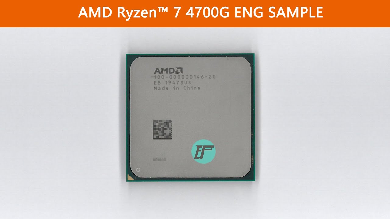 AMD Ryzen 7 4700G / 4750G ENG SAMPLE 8 Core CPU Brief Review