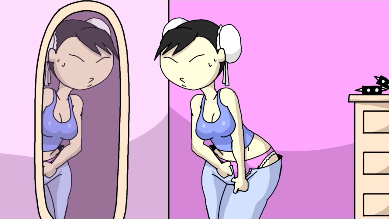 Chun-Li's jeans are TOO TIGHT!