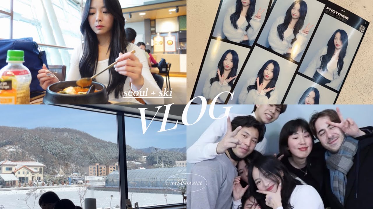 SEOUL/GANGWON-DO winter vlog 🐰❄️ | first ski with friends ⛷, my birthday 🎂 , back to sg! ✈️