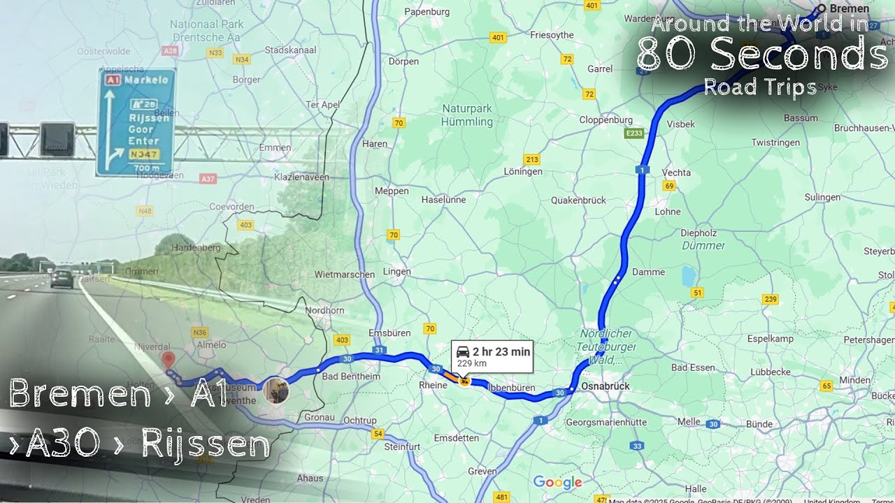 Bremen to Rijssen via the A1 and A30 | Road Trips