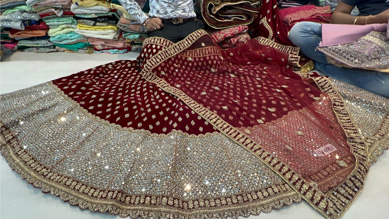 Chickpet Bangalore wholesale lehangas ||Single piece courier available