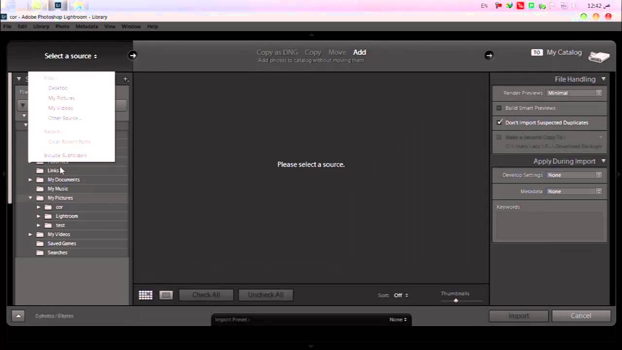 المحاضره الاولى :: Adobe Lightroom 5