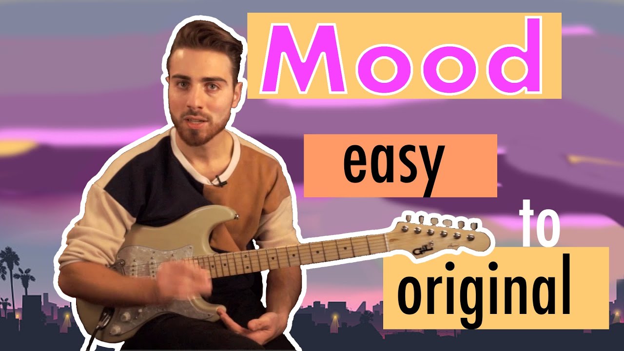 MOOD 24kGoldn ft. ian dior Easy Guitar Tutorial (no capo)