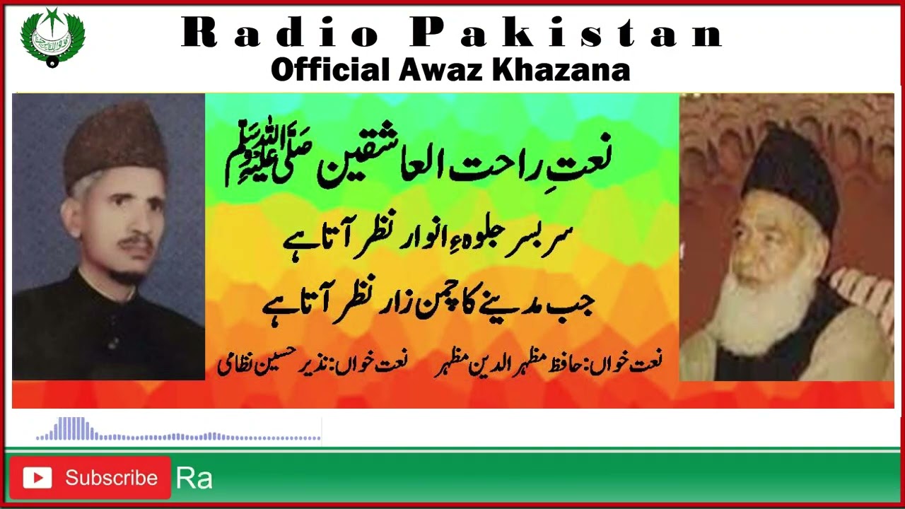 URDU NAAT | Sar Basar Jalwa e Anwar Nazar Aata Hai | Nazeer Hussain Nizami | Hafiz Mazhar ud Din Maz