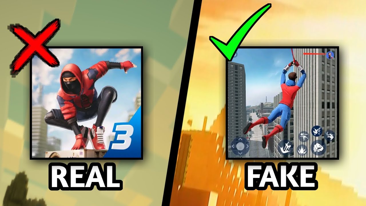 Spider Fighter 3 VS Spider Fighting: Hero | Spider Fighter 3 | Spider Fighting:Hero | Real✅️Fake❌️