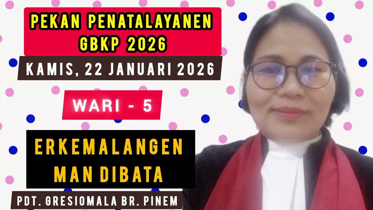 PEKAN PENATALAYANEN GBKP WARI PELIMAKEN TGL 22 JANUARI 2026