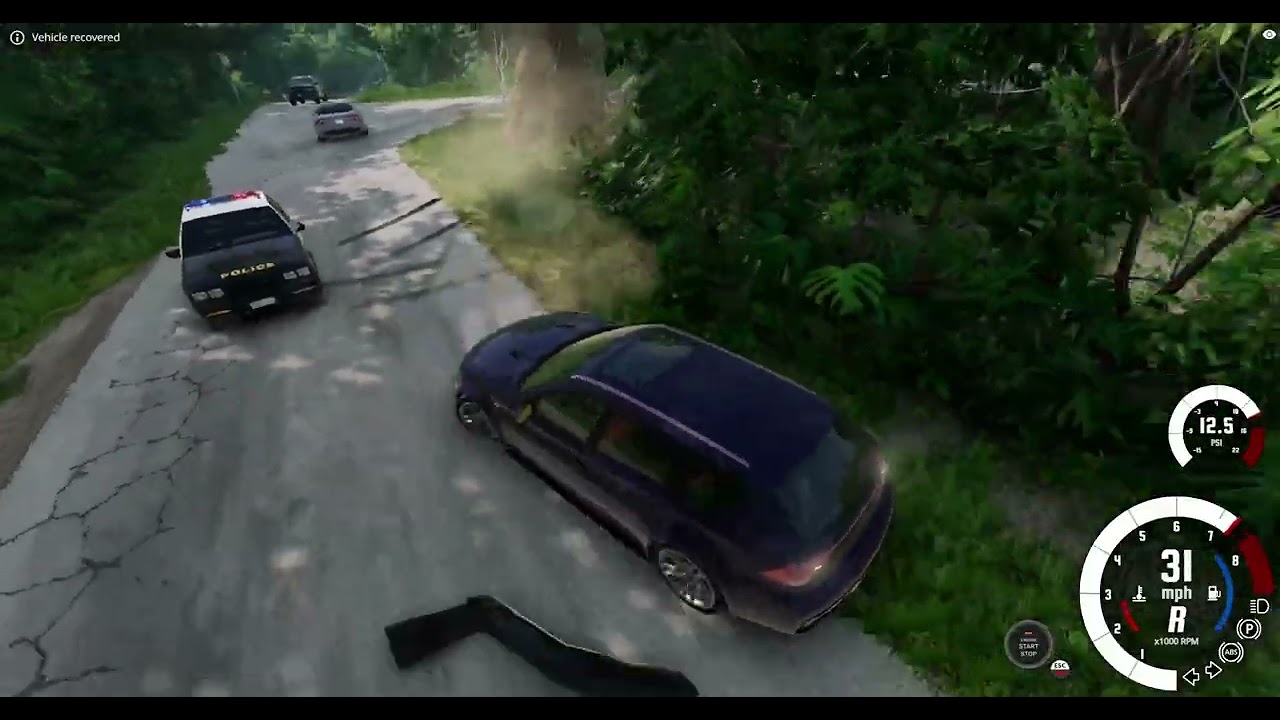 BeamNG drive jungle escaping from the police