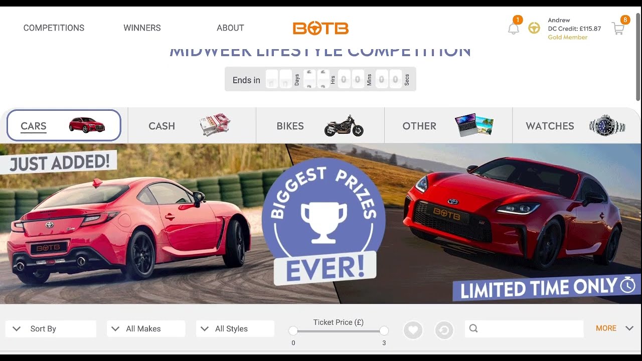 BOTB  Mega Midweek competition this week