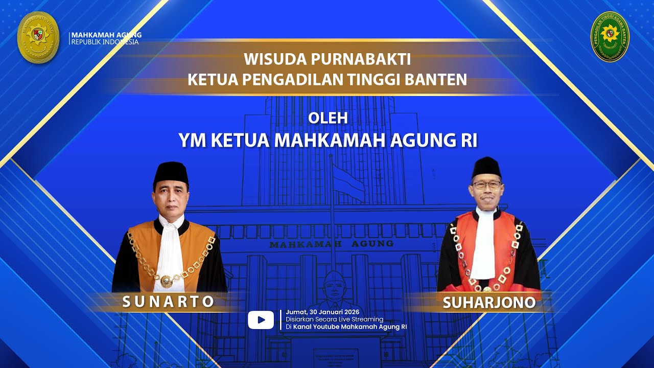 Wisuda Purnabakti Ketua Pengadilan Tinggi Banten