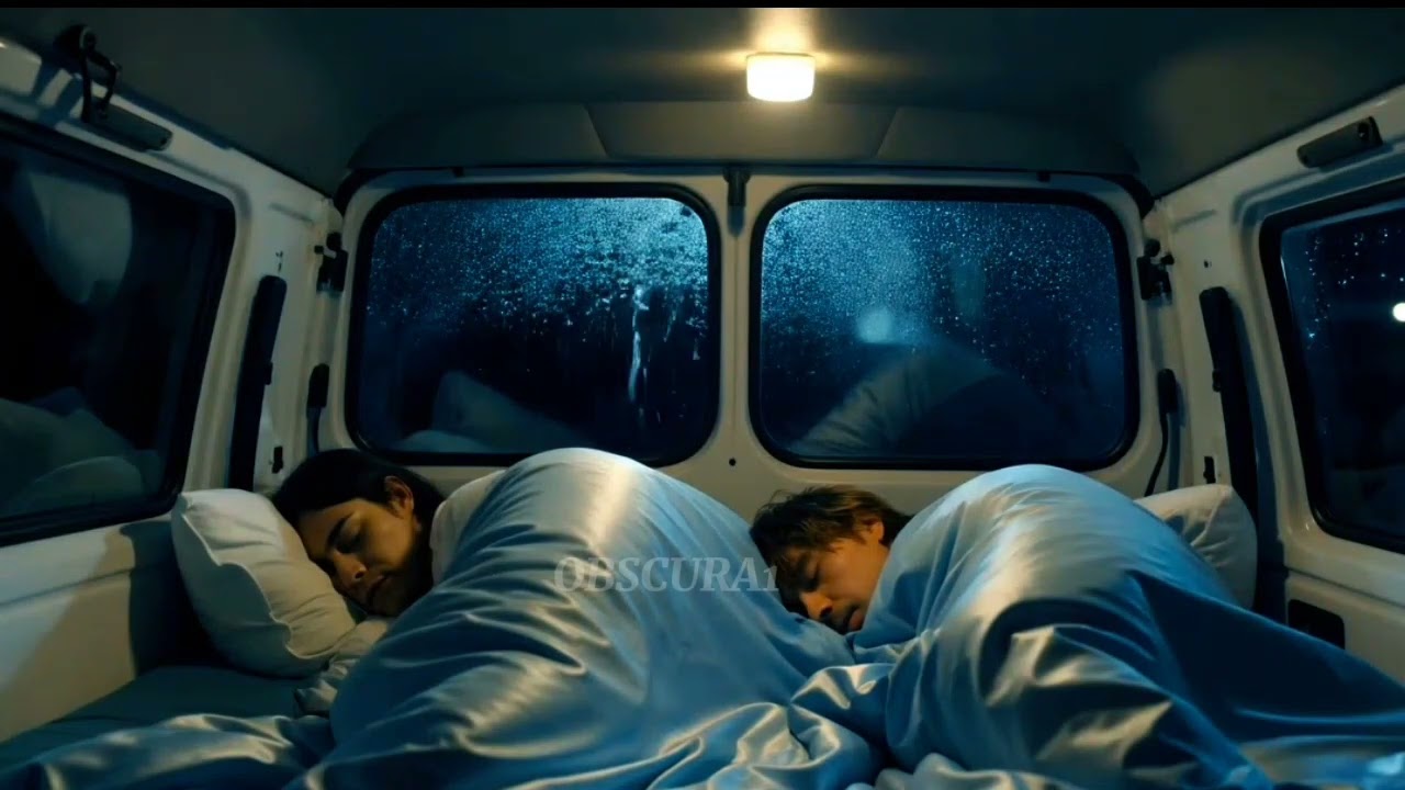 Sleeping in Van During Heavy Rain &ndash; Cozy Night Ambience #asmrsleep #rainoundforsleep