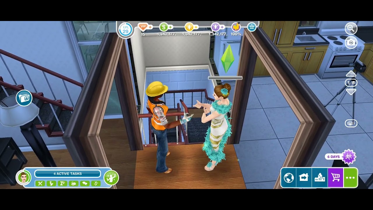 The Sims Freeplay DIY Homes: Basement Of Kings Quest Completed