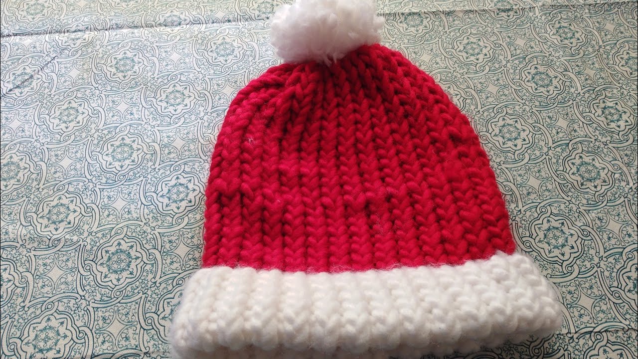 GORRITO TEJIDO EN TELAR CIRCULAR/LA LUNA DEL CROCHET