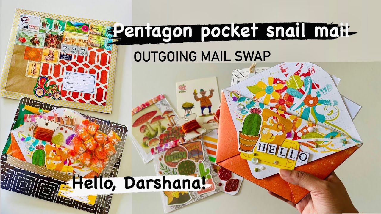 Outgoing mail swap | colour challenge | orange | snail mail | potuckelope | happy mail | penpal