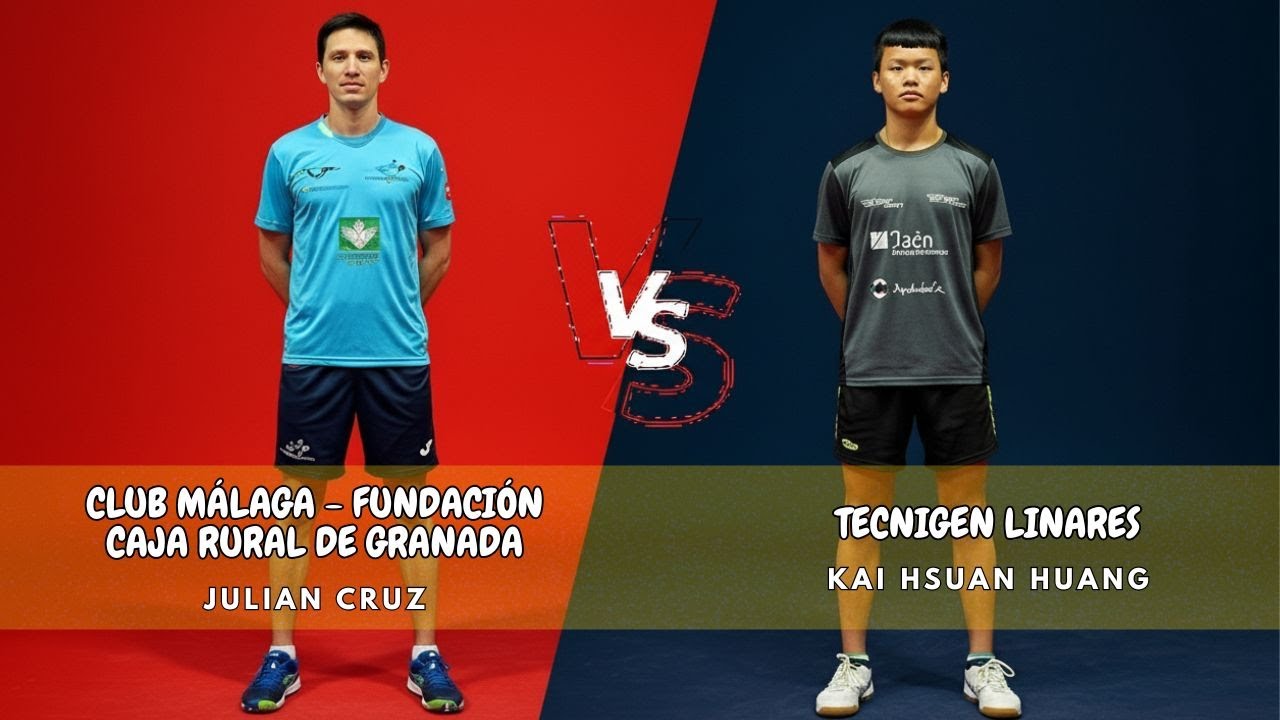 Tecnigen Linares vs Club Málaga | 1ra Nacional 25/26 - Jornada 8 | Kai Hsuan Huang vs Julian Cruz 🏓