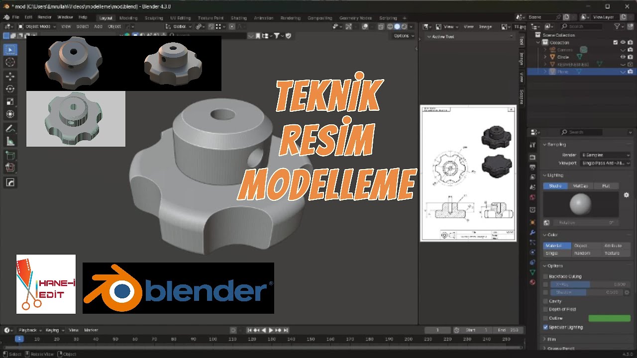 TEKNİK RESİM ÜZERİNDEN 3D MODELLEME EĞİTİMİ