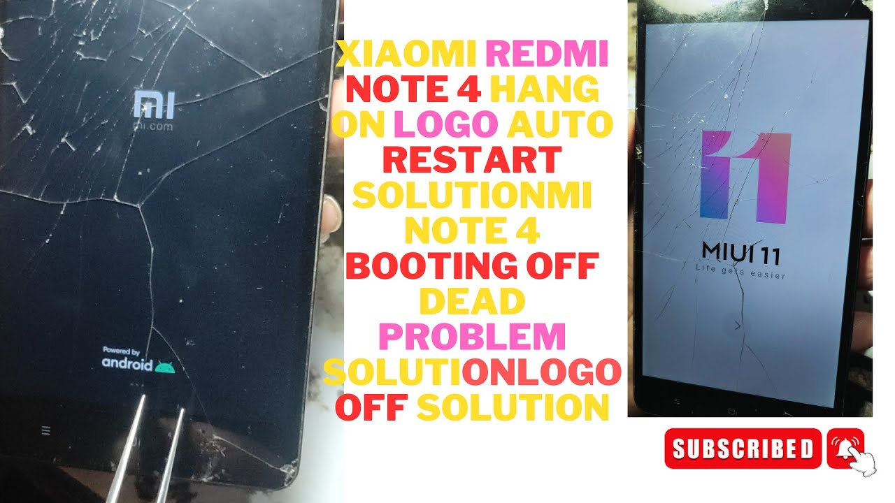Redmi Note 4 hang on logo Auto Restart Mi Note 4 Booting Off Dead problem solutionlogo off solution