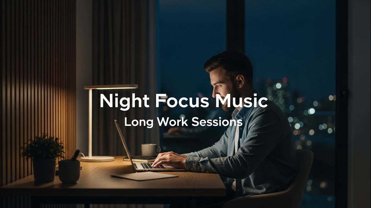Night Focus Music for Long Work Sessions | Calm Productivity – AURALITH