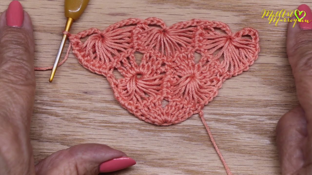 Chal Crochet Triangular Círculos Reversibles  1 de 2 (cc)