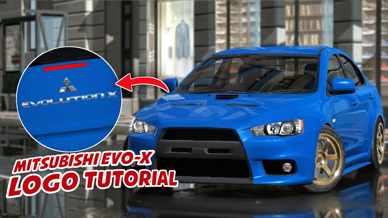 Mitsubishi Evolution X Logo Design Tutorial Car Parking Multiplayer