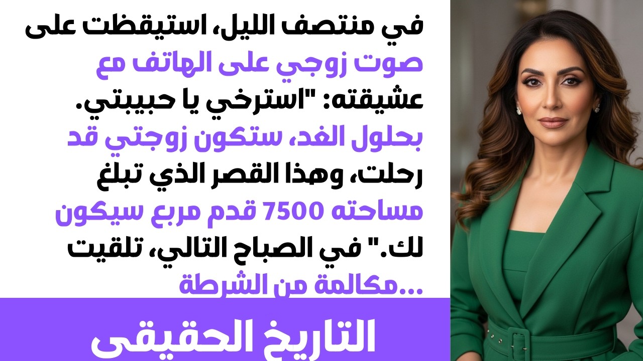 في منتصف الليل🌙 زوجي يقول لعشيقته: 