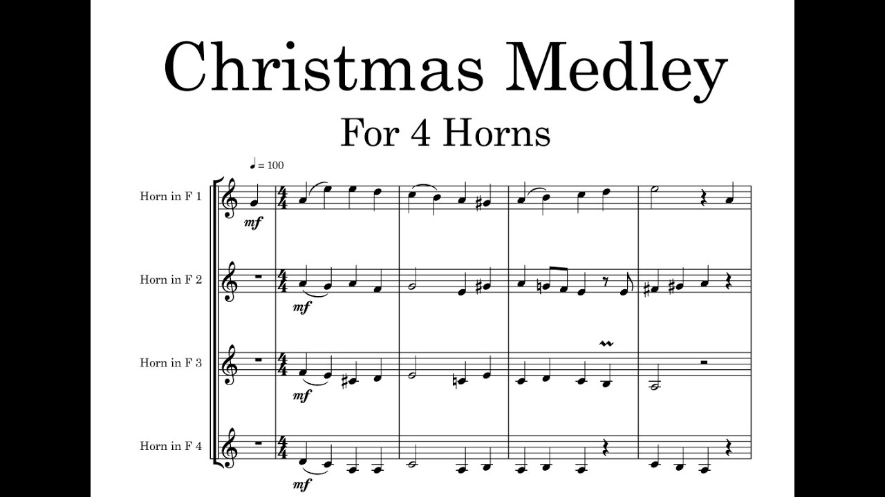 Christmas Medley For 4 Horns