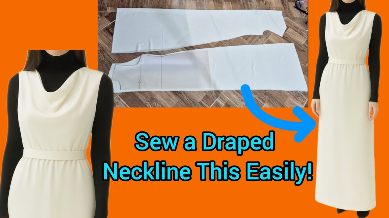 Sew a Draped Neckline This Easily!