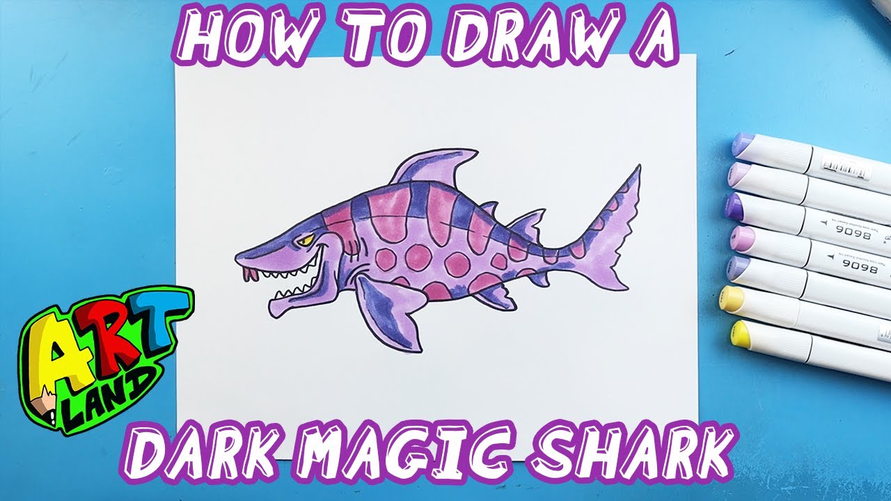 How to Draw a DARK MAGIC SHARK