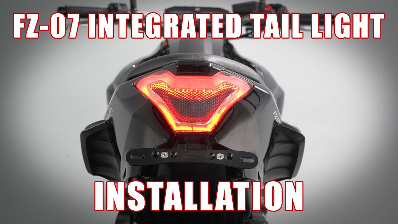 Как установить интегрированный задний фонарь на Yamaha FZ-07 / MT-07 2013-2017 годов выпуска от T...