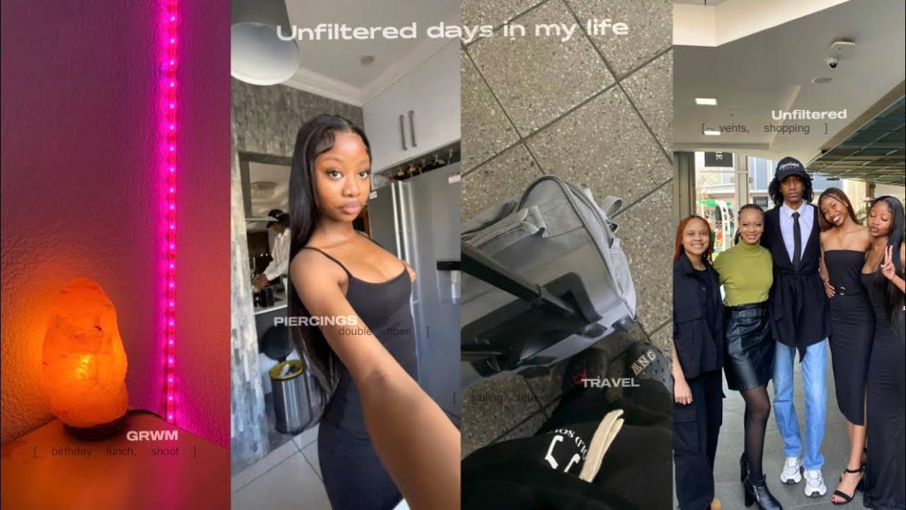 Unfiltered days in my life EP 7 | PIERCINGS  GRWM  TRAVEL | South African YouTuber