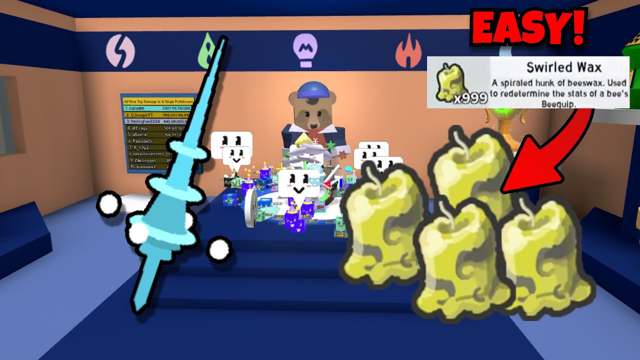 How to get Swirled Wax FAST and EASY, Best methods (Bee Swarm Simulator)