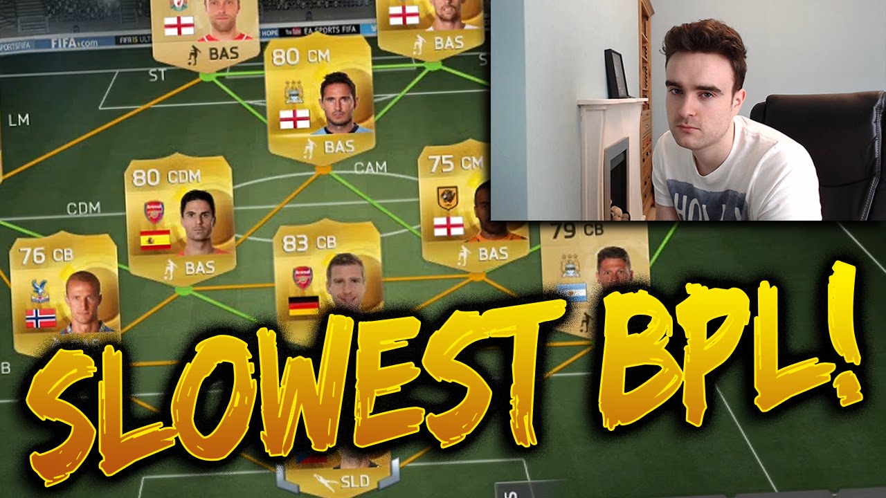 FIFA 15 - THE SLOWEST BPL TEAM!!! Fifa 15 Squad Builder Challenge