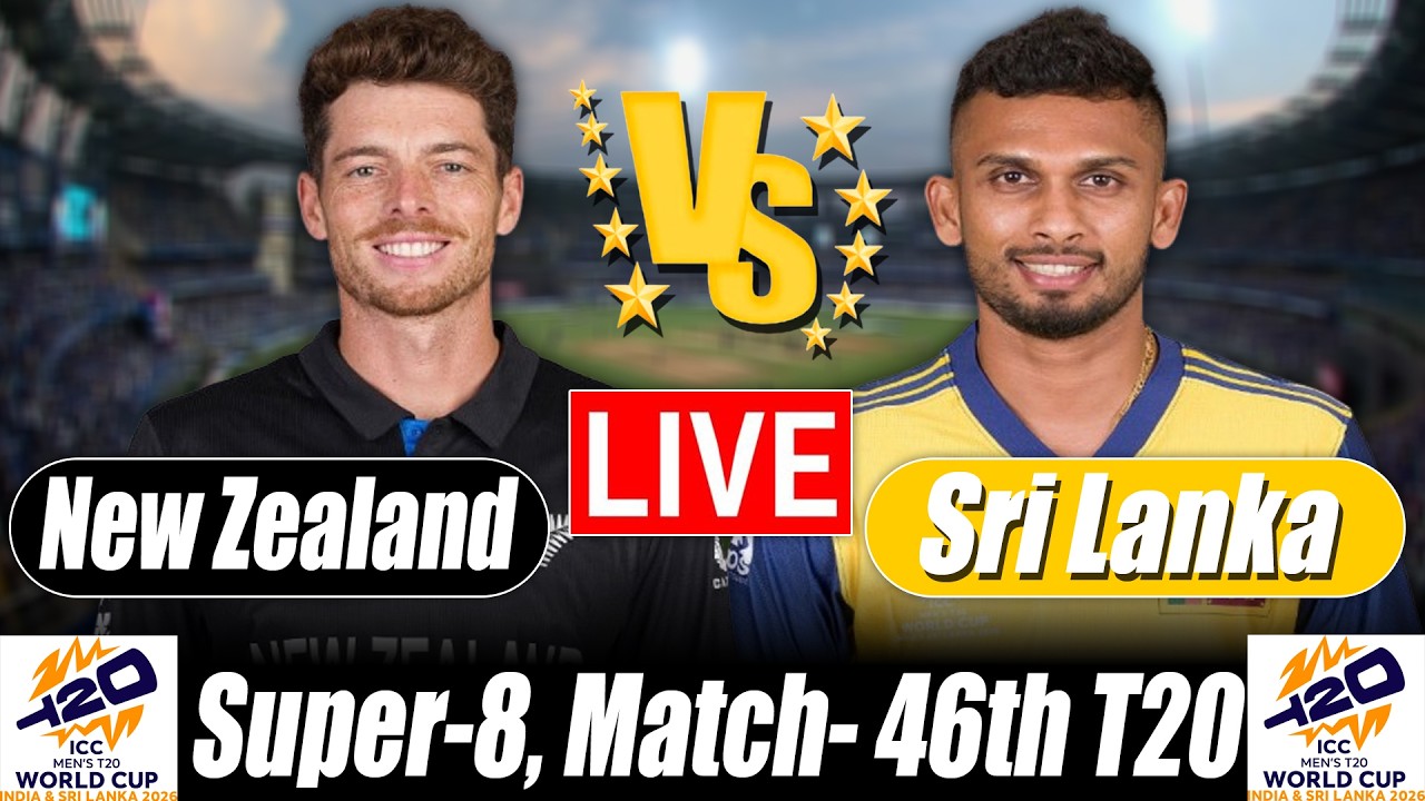 Sri Lanka vs New Zealand live score | SL vs NZ live Score 46th T20 Commentary | T20 World Cup 2026