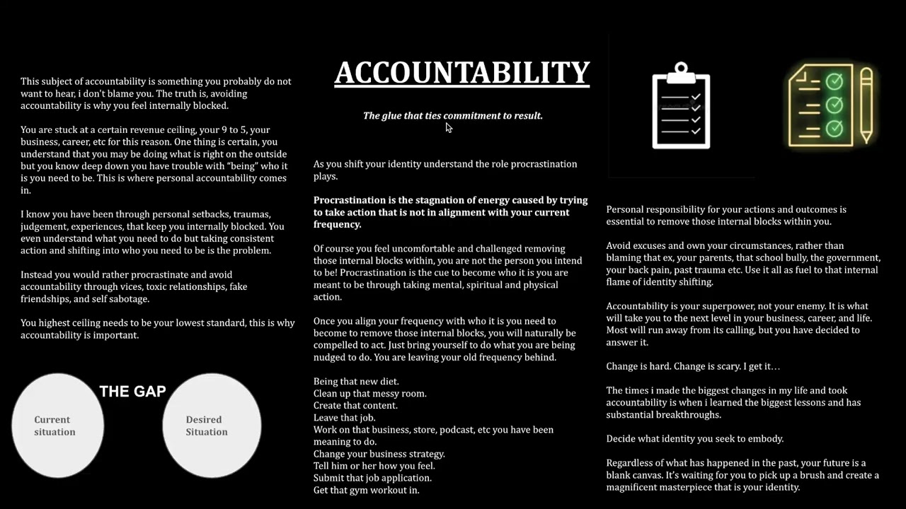 taking accountability and overcoming procrastination
