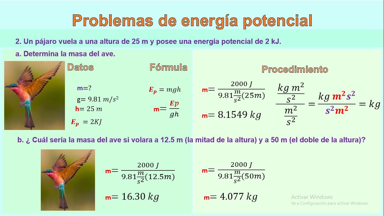 Problemas resueltos de energía potencial (Conservación de la energía NEM)