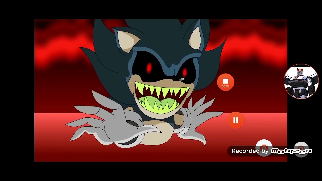 Sonic.EXE but only the sound of him changing and the sound of his laugh on screen